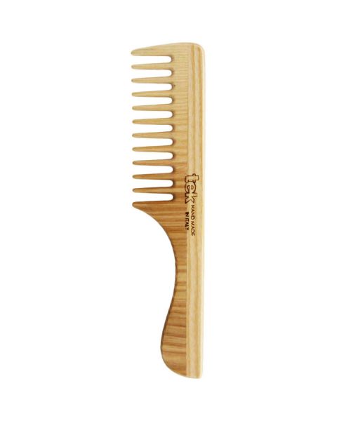 Wide Tooth Ash Wood Comb with Handle